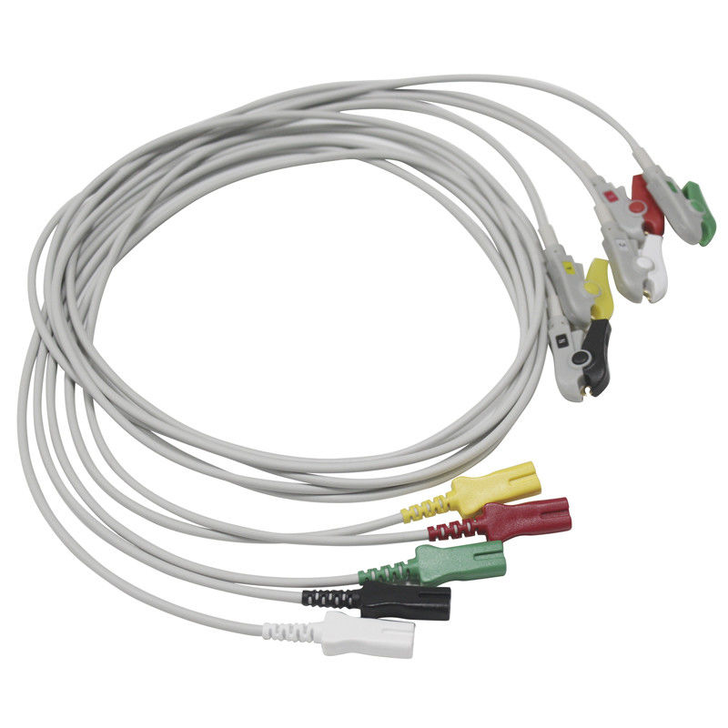 LL ECG Leadwires 5 Lead Snap Grabber type à double broche AAMI 6PIN Bionet Datex S-iemens GE-Hellige Kontron