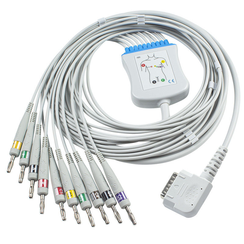 L'électrocardiogramme de Kenz câblent K131 le câble de la banane 4,0 pour 108 109 110 1210 1211 601 le câble lié directement du CEI ECG de Cardico 302
