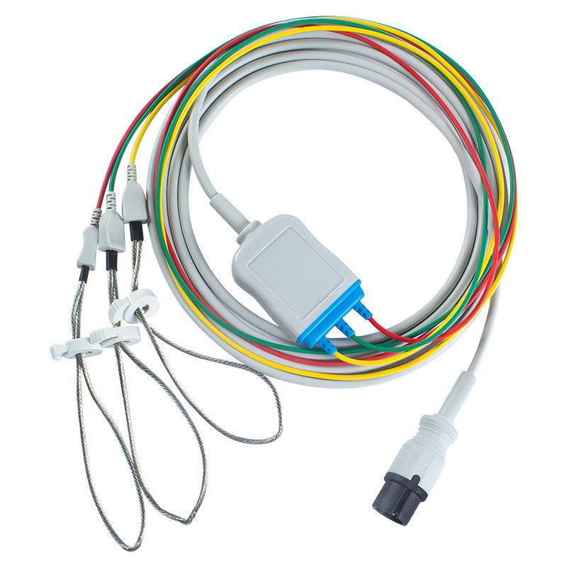 AAMI Cables ECG vétérinaires pour animaux et câbles plombs 6 broches Connecteur ECG Cable 3 Leggings plomb