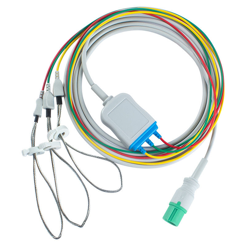 Les câbles ECG vétérinaires Contec pour animaux et les câbles à plomb 7 broches Connecteur CMS 7000 8000 Nouveau modèle de câble ECG 3 leggings à plomb