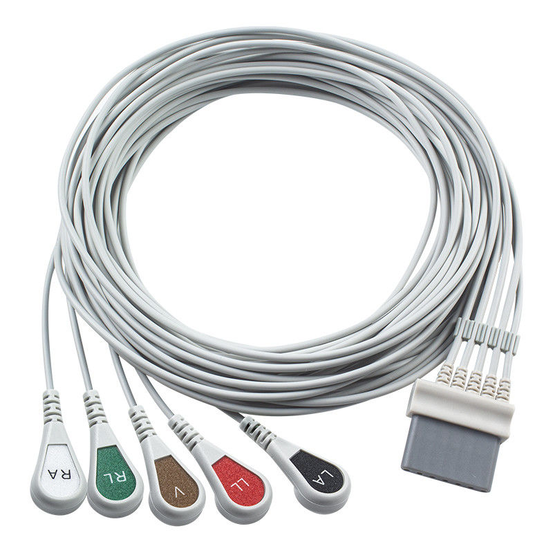 Les câbles ECG de Schiller et les fils de plomb 7 broches Connecteur ECG câble 5 plomb IEC