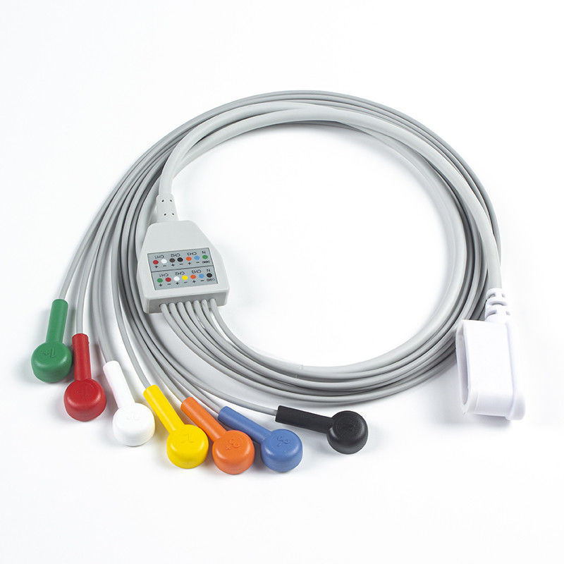 Série de câbles 7 câbles ECG GE SEER 1000 3 canaux IEC Snap Compatible pour GE SEER 1000