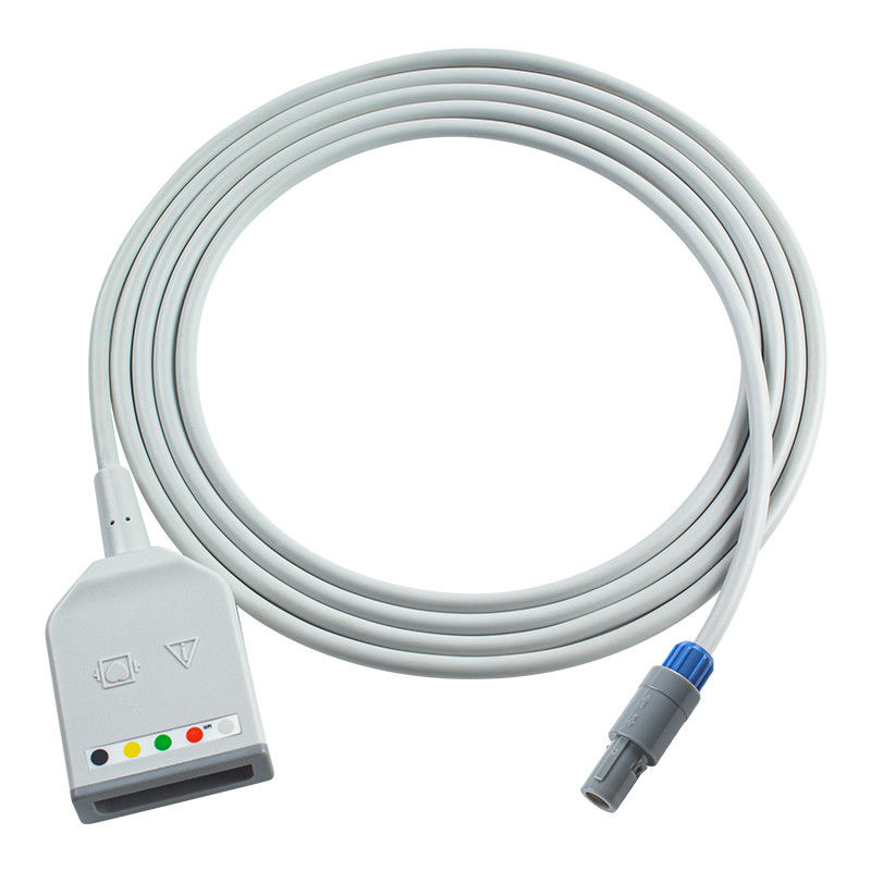 Biosys Lemo 6Pin 5Lead câble d'adaptateur de tronc d'ECG BPM-103 Tepas Kma800 câble d'extension ECG Euro Style