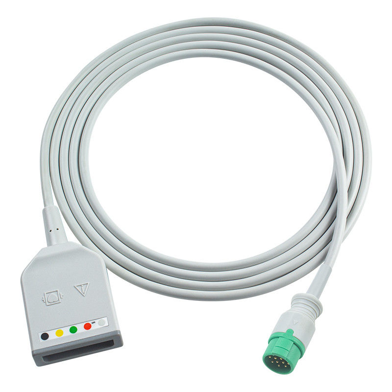 Fukuda Denshi 12Pin 5Lead câble d'adaptateur de tronc ECG Dynascope DS-7100 câble d'extension ECG Euro Style