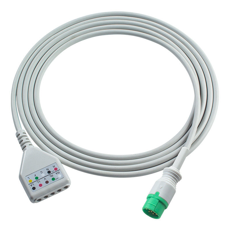 Biolight 12 broches câble d'adaptateur ECG câble ECG Din style M7000 M8000A M8500 M9500 câbles d'extension ECG