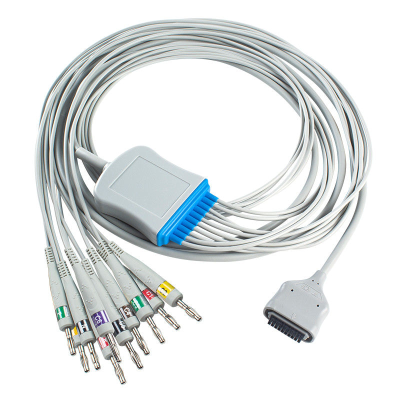 EDAN Dx12 10Lead ECG Holter Cable Banane pour le tronc longueur du câble 2,2M Compatibilité