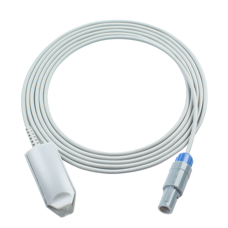 Capteur d'oxygène compatible Hwatime câble de test SpO2 câble de test 6Pin pour Hwatime H6 H8 H9 3.0M clip de doigt adulte