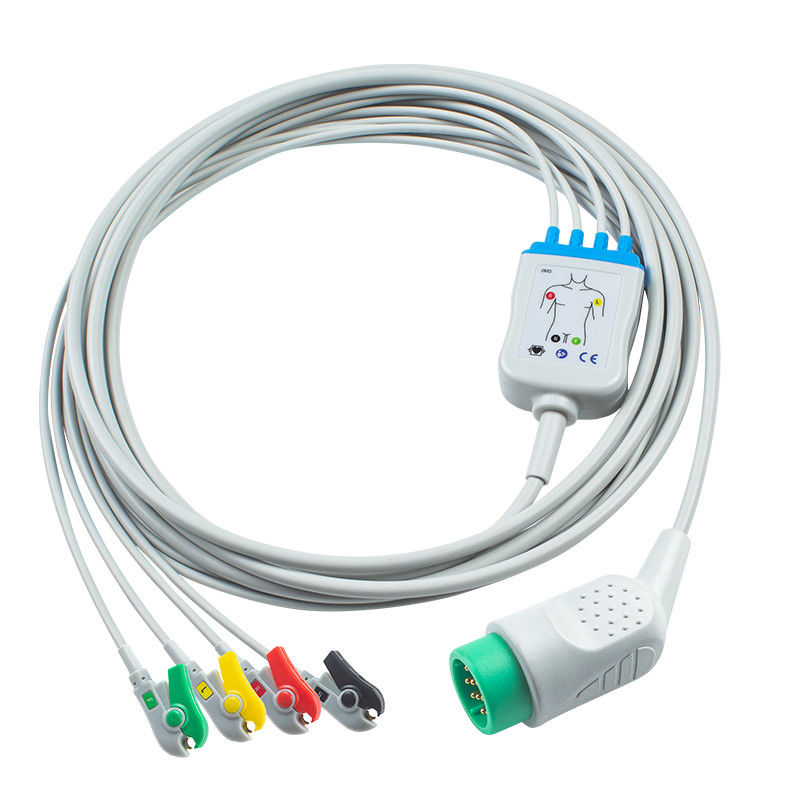 Capture/pincée de l'extrémité du patient 4Cable ECG à plomb pour Medtronic Lifepak 20e AHA/IEC