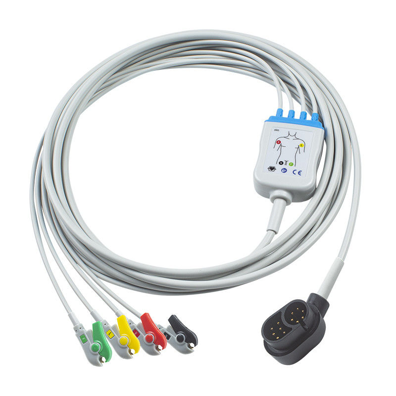 4 câble ECG au plomb pour Welch Allyn 1500 IEC Grabber 24 mois de durée de conservation Compatible