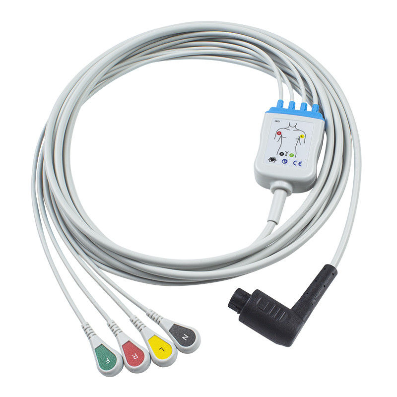 2.5m 5.0 de diamètre Corpus compatibles 3 câble ECG 4Lead IEC Grabber pour le bout du patient