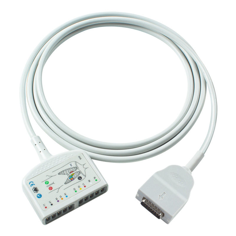 OD6mm 2.2M ECG câble de coffre Compatible avec Mortara Burdick 1600 300 3100 400 6100 800