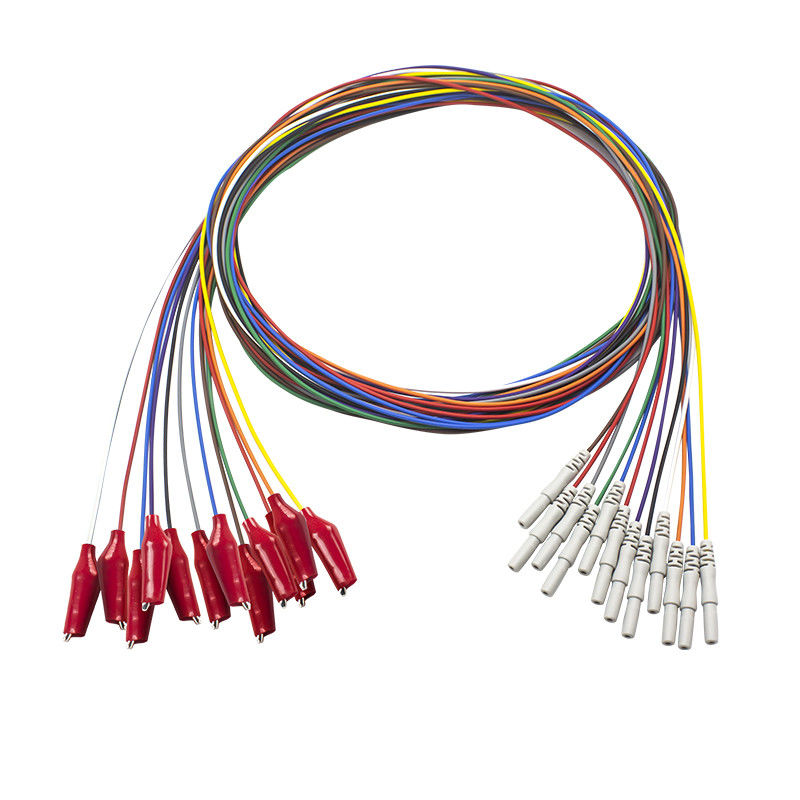 Agrippeur de style du vacarme 1.5mm avec l'électrode de fils de l'or plaquée par électrodes molles EEG EMG de l'agrafe EEG de coquille