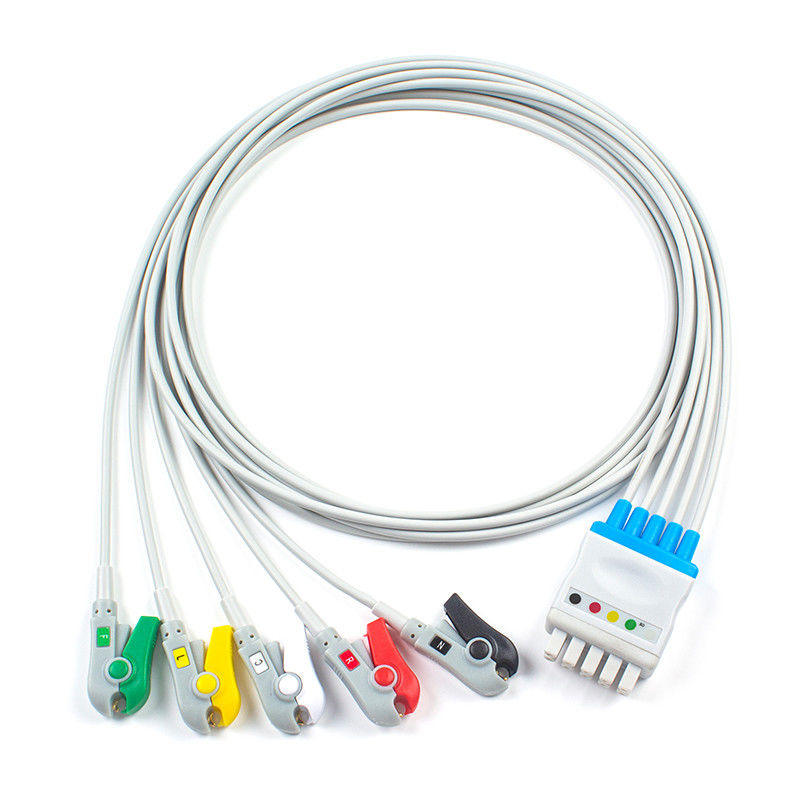 Tiret 2500 8000 solaires des fils 412681-001 GE de Marquette ECG de soins de santé de GE agrafe du CEI de 5 avances