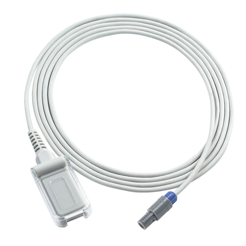 Petas SpO2 Adaptateur câble de connexion 6Pin 40 degrés au connecteur DB9 SpO2 capteur sonde