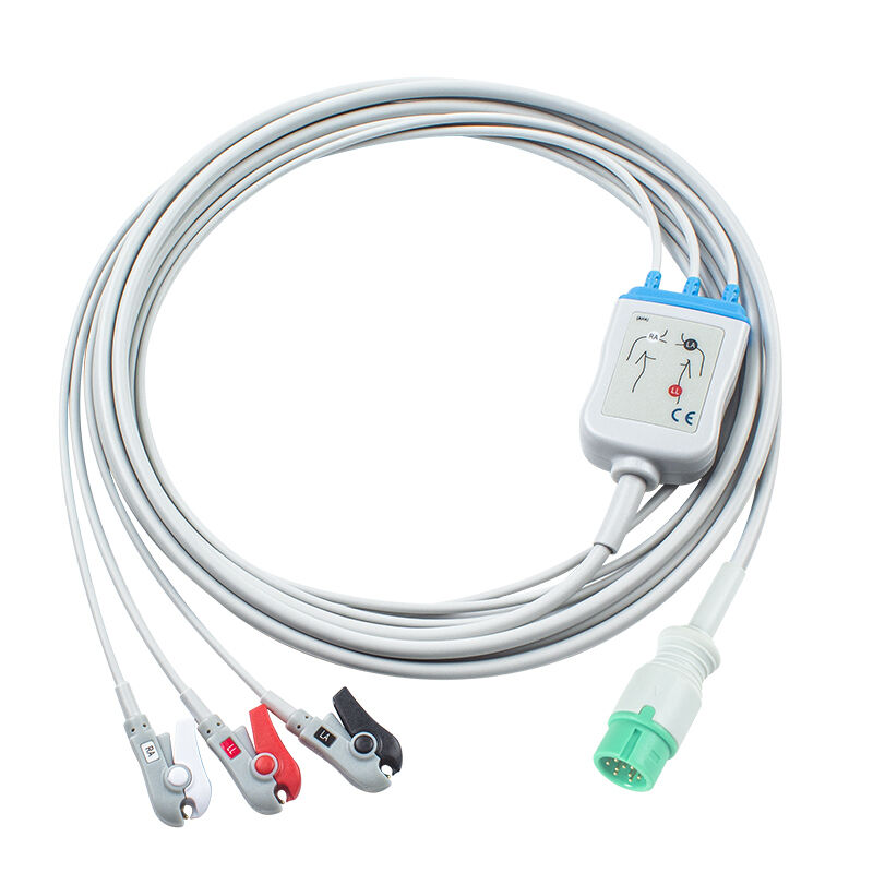 Yonker IE12 E12 E12S câble ECG à moniteur multiparamètres 9Pin câbles ECG 6Pin câbles et fils de plomb