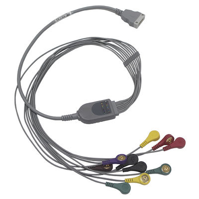 Rupture droite du CEI de câble de machine de Holter 3ft ECG de câble d'avance d'électrode de BENEWARE