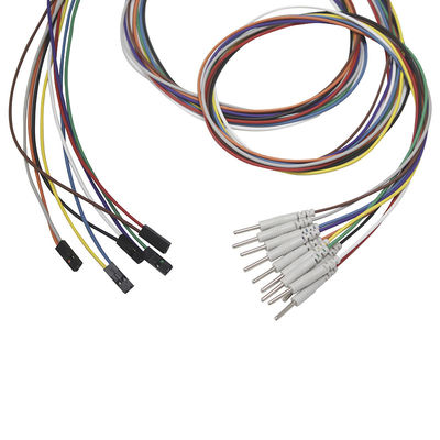 Électrode de fil de connexion de Pin Plug To 2,00 millimètre Pin Leadwires Plated Gold EEG EMG des électrodes 2 de Dupont EEG