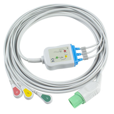 Mindray Datascope 040-000966-00 câbles d'EA6232A ECG et connecteurs ECG des fils 12pin câblent la rupture du CEI de 3 avances
