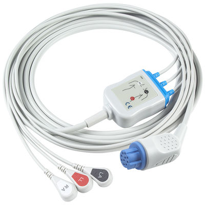 Pour Datex Ohmeda Cable ECG compatible à connexion directe et câbles de plomb 3Lead AHA Snap