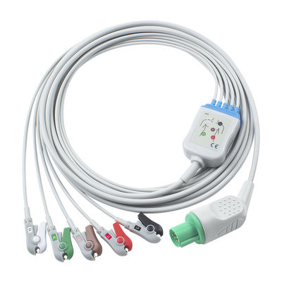 Hellige Cable ECG à connexion directe compatible et câbles de plomb 5Lead AHA Grabber