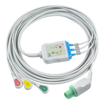 Hellige Cable ECG à connexion directe compatible et câbles conducteurs pour 3Lead IEC Snap