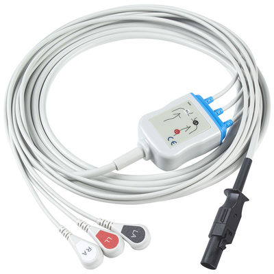 Pour Welch Allyn Compatible Aha Iec ECG câble 008-0880-00 3 plomb Aha Snap