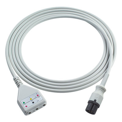 AAMI 6Pin ECG câble de tronc de style Edan Din 3plomb câble 1.30M
