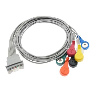 Compatible avec le Schiller Medilog AR12 Plus ECG Holter Cable 7Lead IEC Snap AR4 Plus FD5