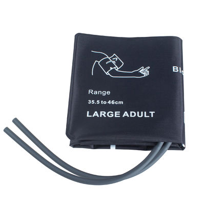 Double tube grand adulte manchette NIBP sans vessie 35,5-46 cm manchette en nylon