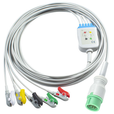 Cable ECG à connexion directe TPU à plomb 5 Compatible avec Comen